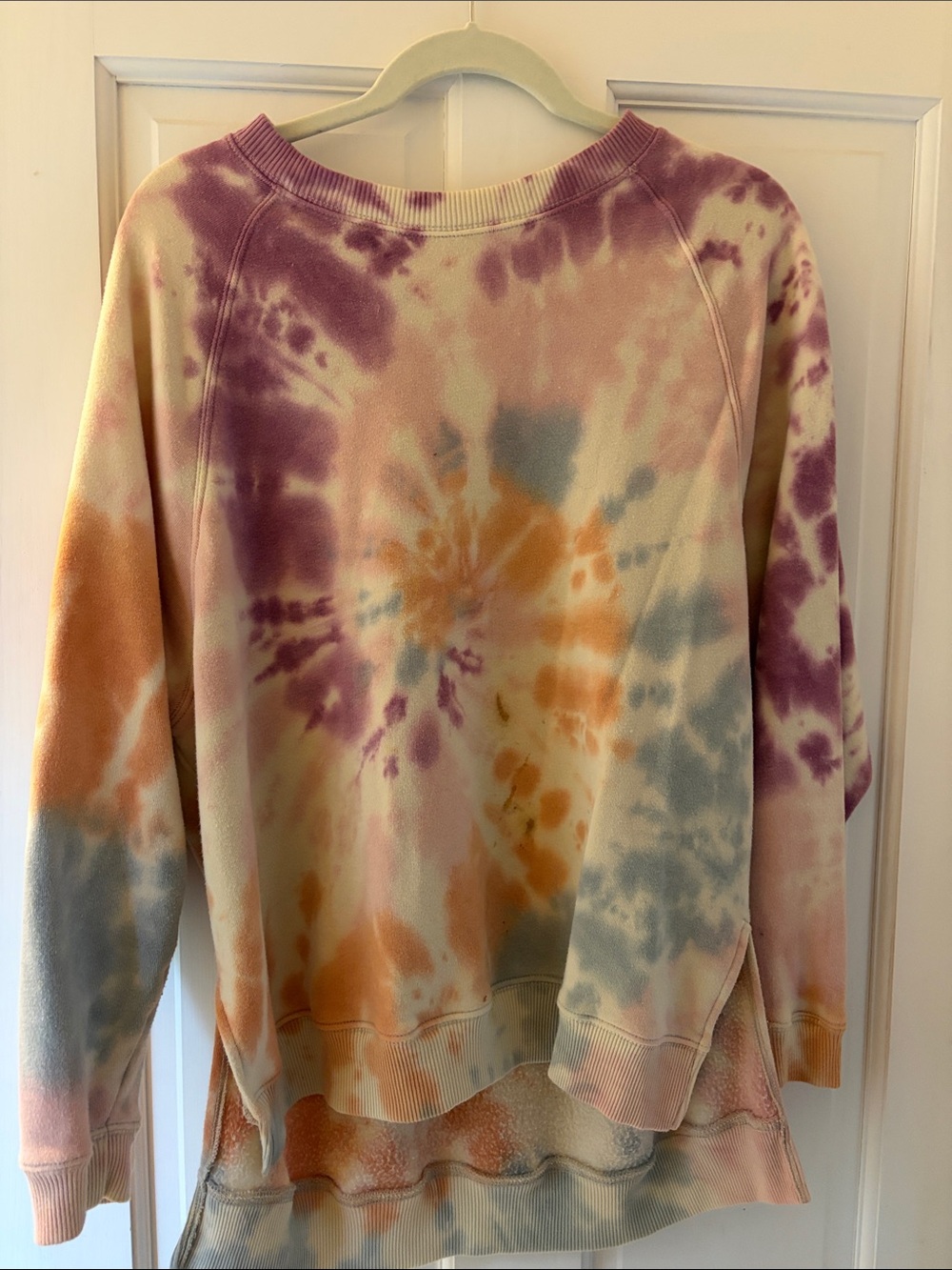 American Eagle Tie-Dye Pastel Pullover Sweatshirt - Multicolor